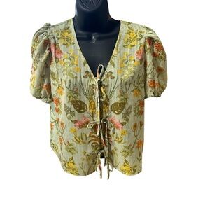 Rose & Olive Top Roseolive Blouse size XS